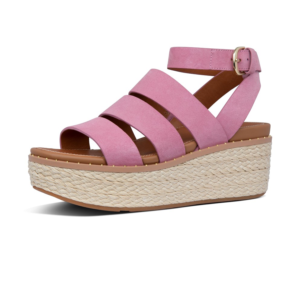 Fitflop Womens Wedge Pink - Eloise Espadrille Sandals - FX7306945